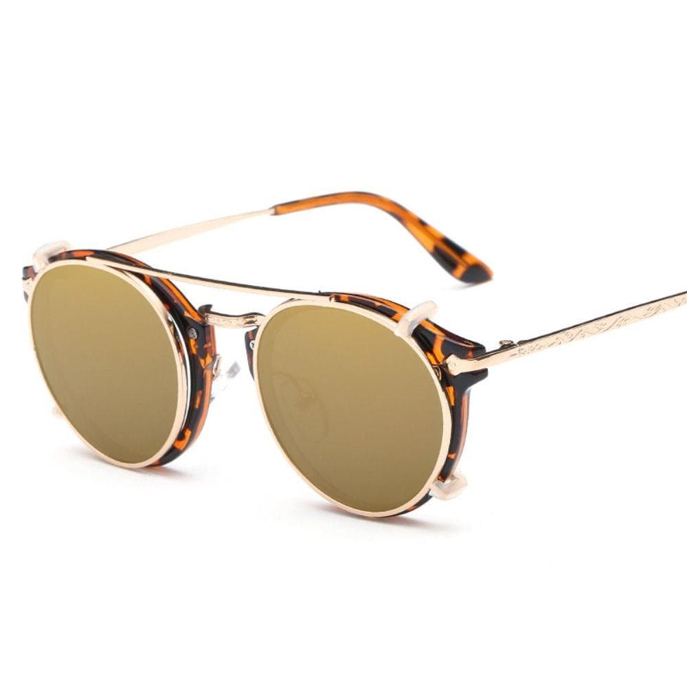 Korean Steampunk Flip Up Sunglasses Double Layer Black Shades Punk Eyeglasses Flip Cover Computer Glasses Two Usage