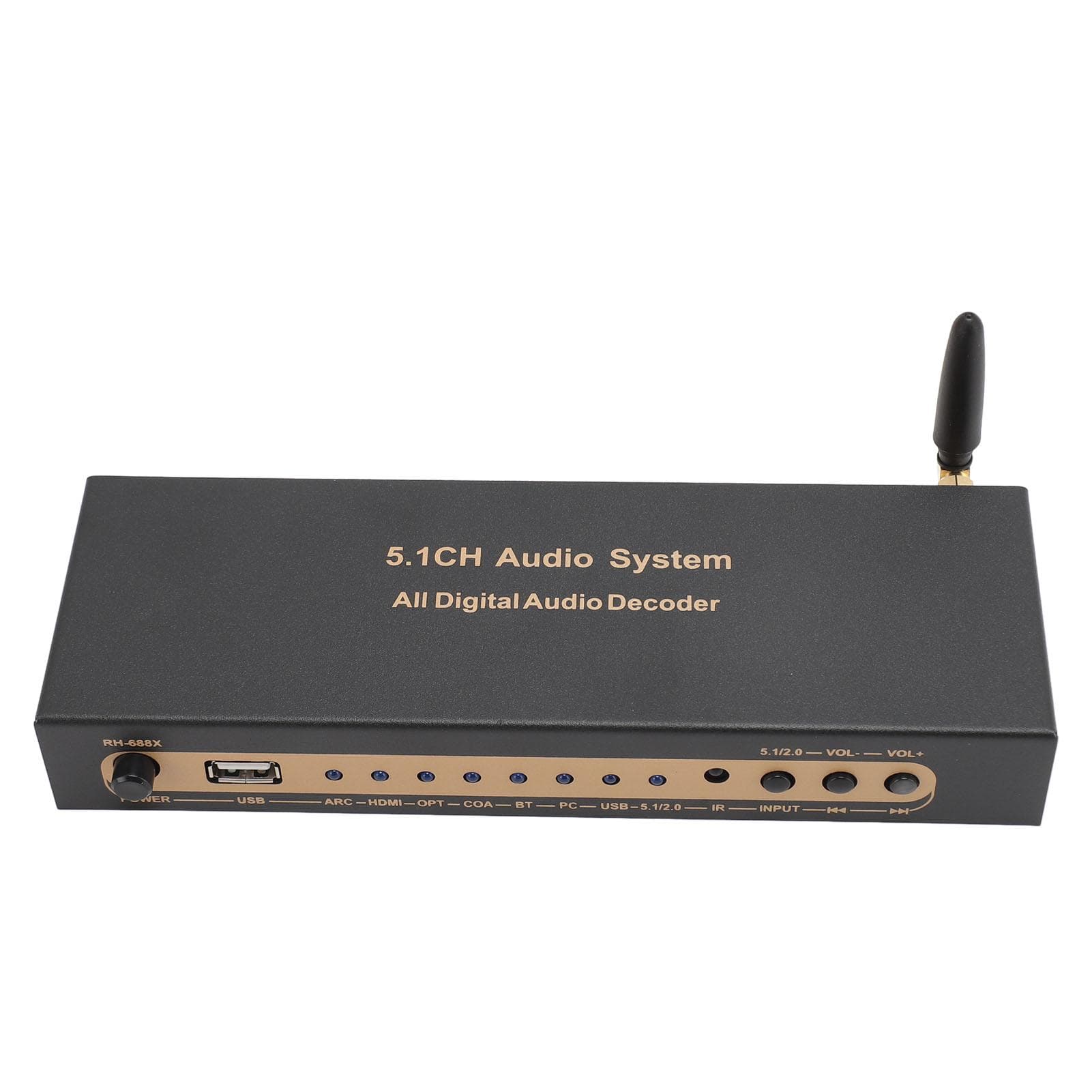 5.1 Channel Sound Decoder 192Khz24Bit HD Multimedia Interface 4K ARC Optical Fiber Coaxial Analog US Plug