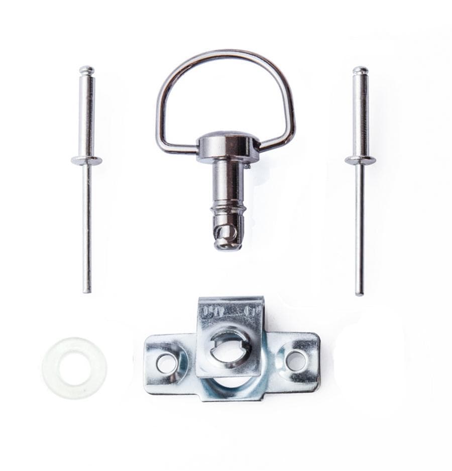 Universal 10 Sets Motorcycle Quick Release D-Ring 1/4 Turn Race Fairing Fasteners Rivet 17mm Silver