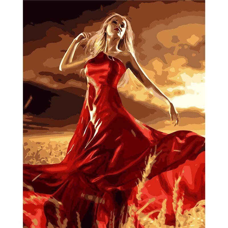 Diamond Painting Embroidery Full Round Cross Stitch Beautiful Girl Dancer Wall Arts Home Decoration 20X30CM
