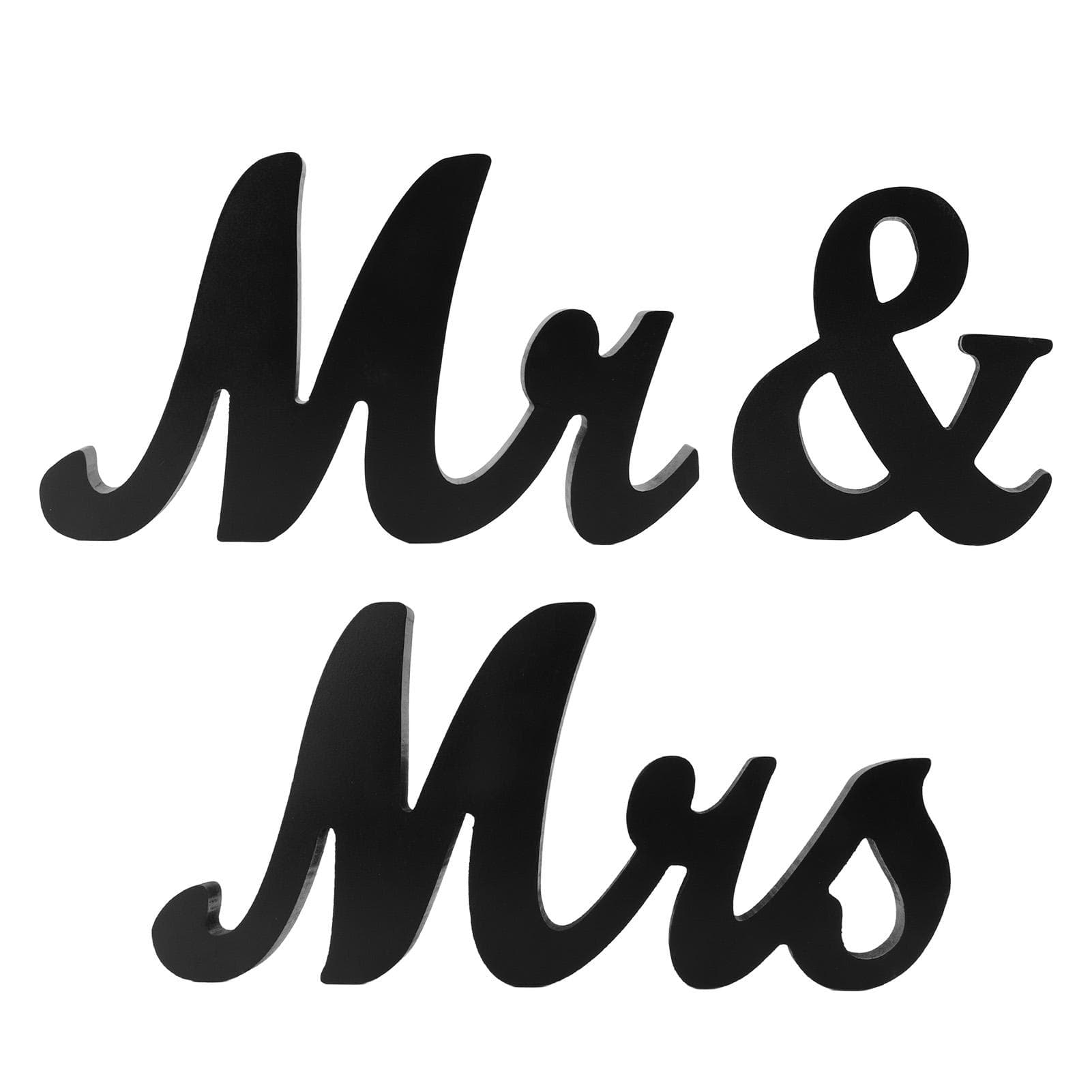 Letter Decoration Wooden Mr and Mrs Sign Unique Design Density Board Alphabet Decorative Ornaments