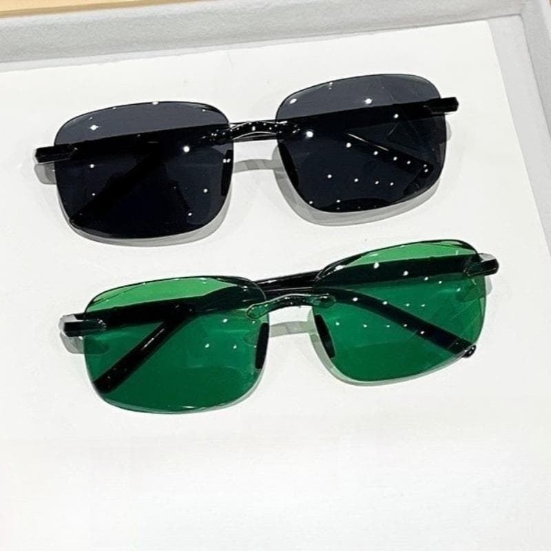 1/2PCS Trendy Unisex Frameless Cut Edge Glasses Lightweight Stylish Eyewear for Men Women