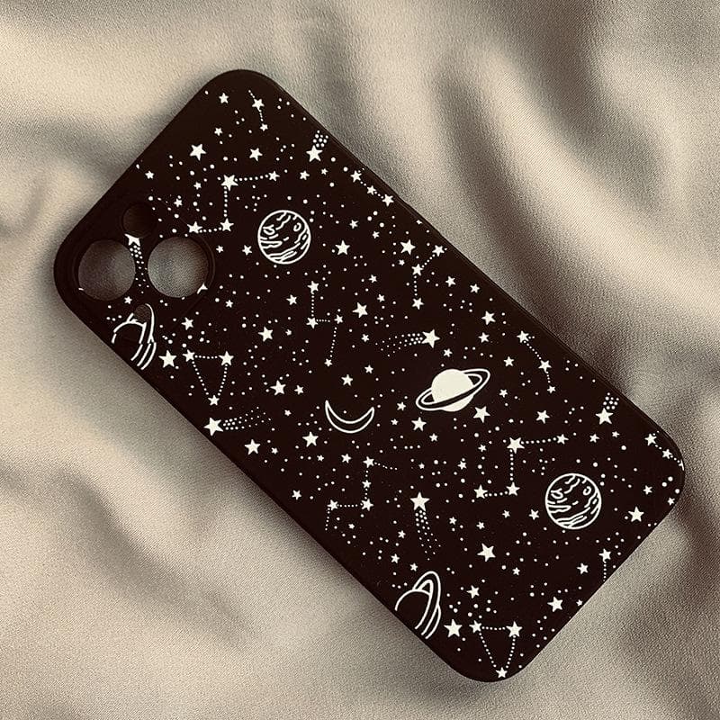 Ins Wind Universe Starry Sky Suitable for Apple 14/15/16 ProMax Mobile Phone Case IPhone 11/12/13 Silicone X iPhone 16