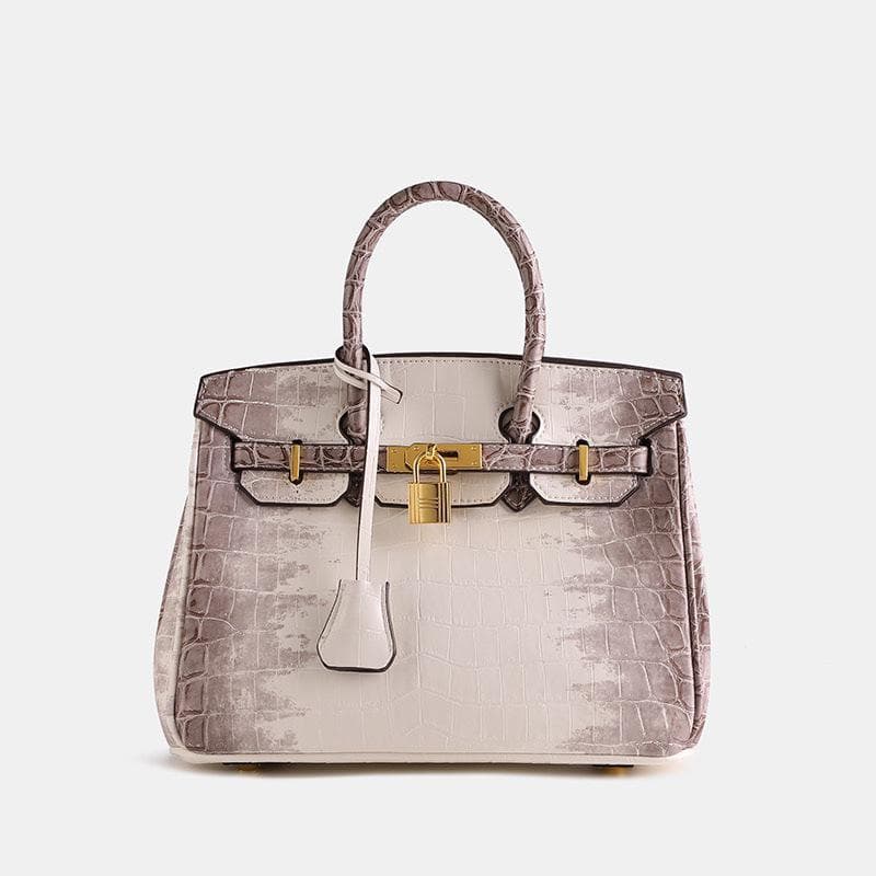 2024 Women's High-End Crocodile Pattern Platinum Shoulder Bag - European & American Fashion, Large-Capacity Crossbody Handbag Large 30*16*23.5cm