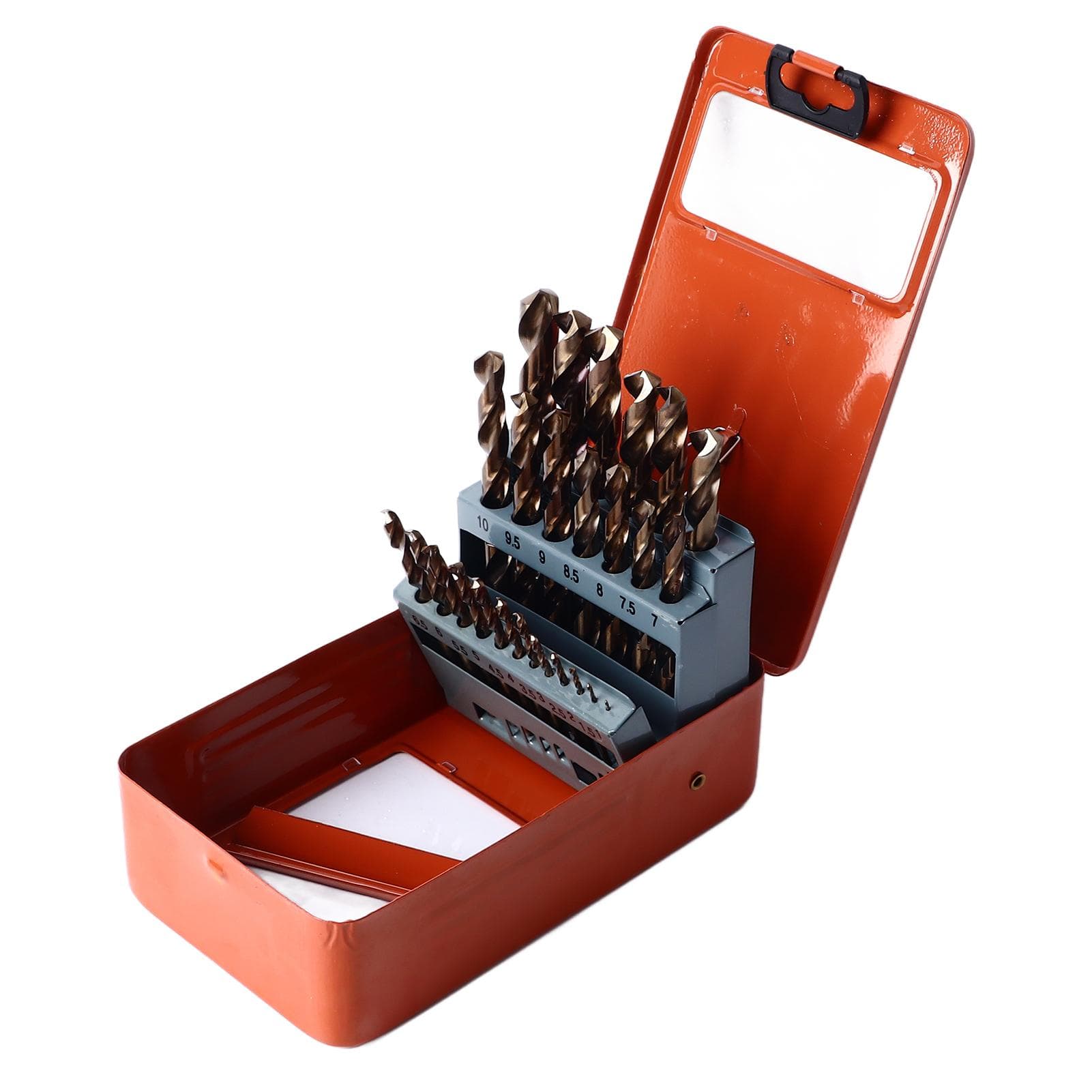 25Pcs Twist Drill Bit Kit Cobalt HSS Wear Resistant Quick Chip Removal Drill Bit Set for Stainless
