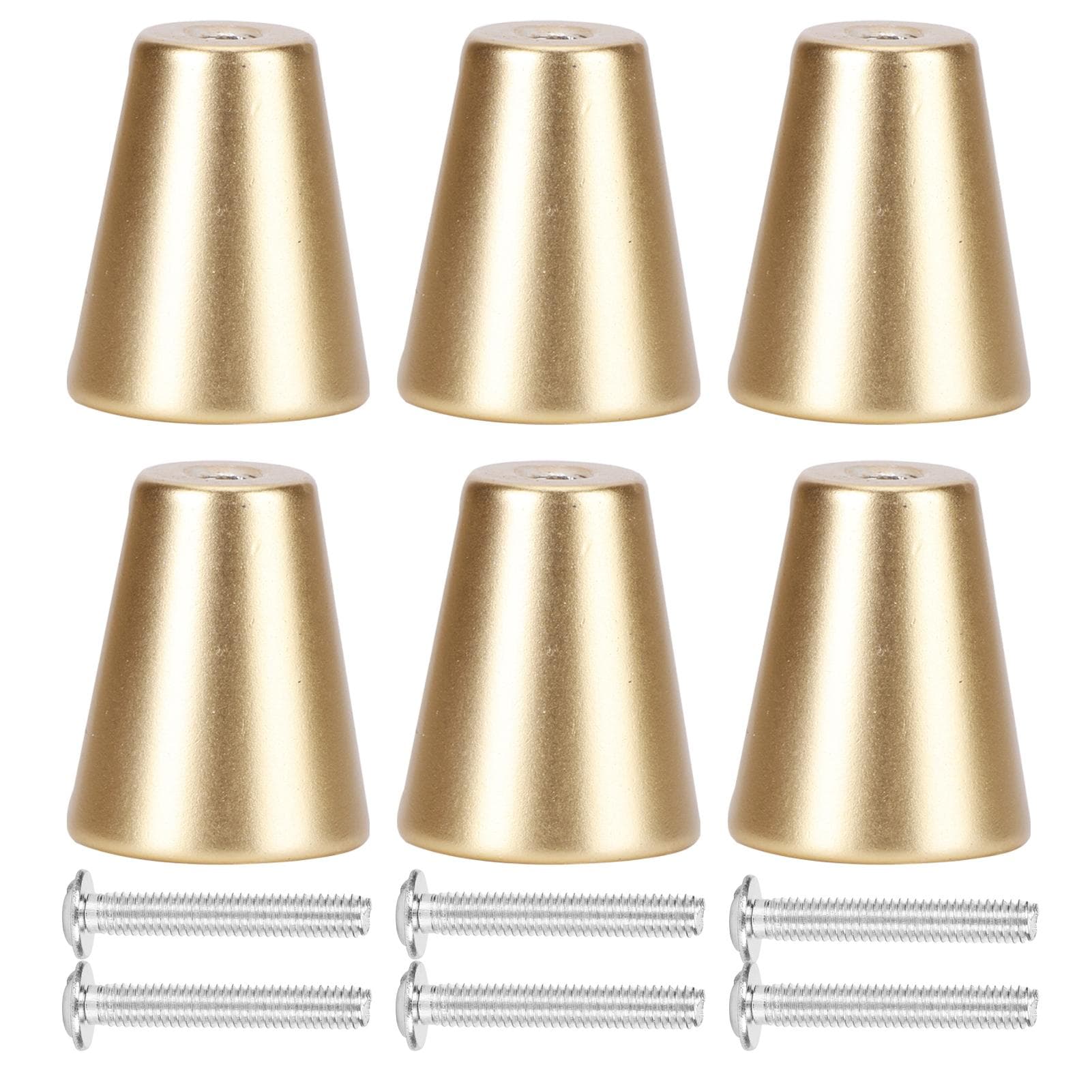 6 Sets Gold Drawer Handle Space Aluminum European Style Handle Furniture Replacement PartsRound