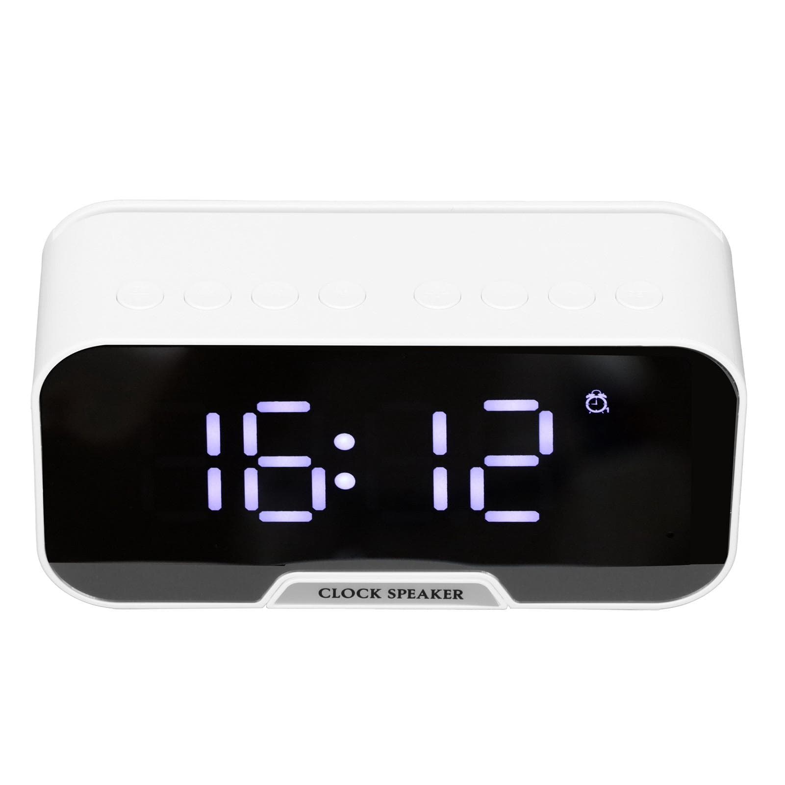 D‑88 Multifunctional Bluetooth Clock Speaker Portable Dual Alarm Clock Function Speaker for Bedroom white