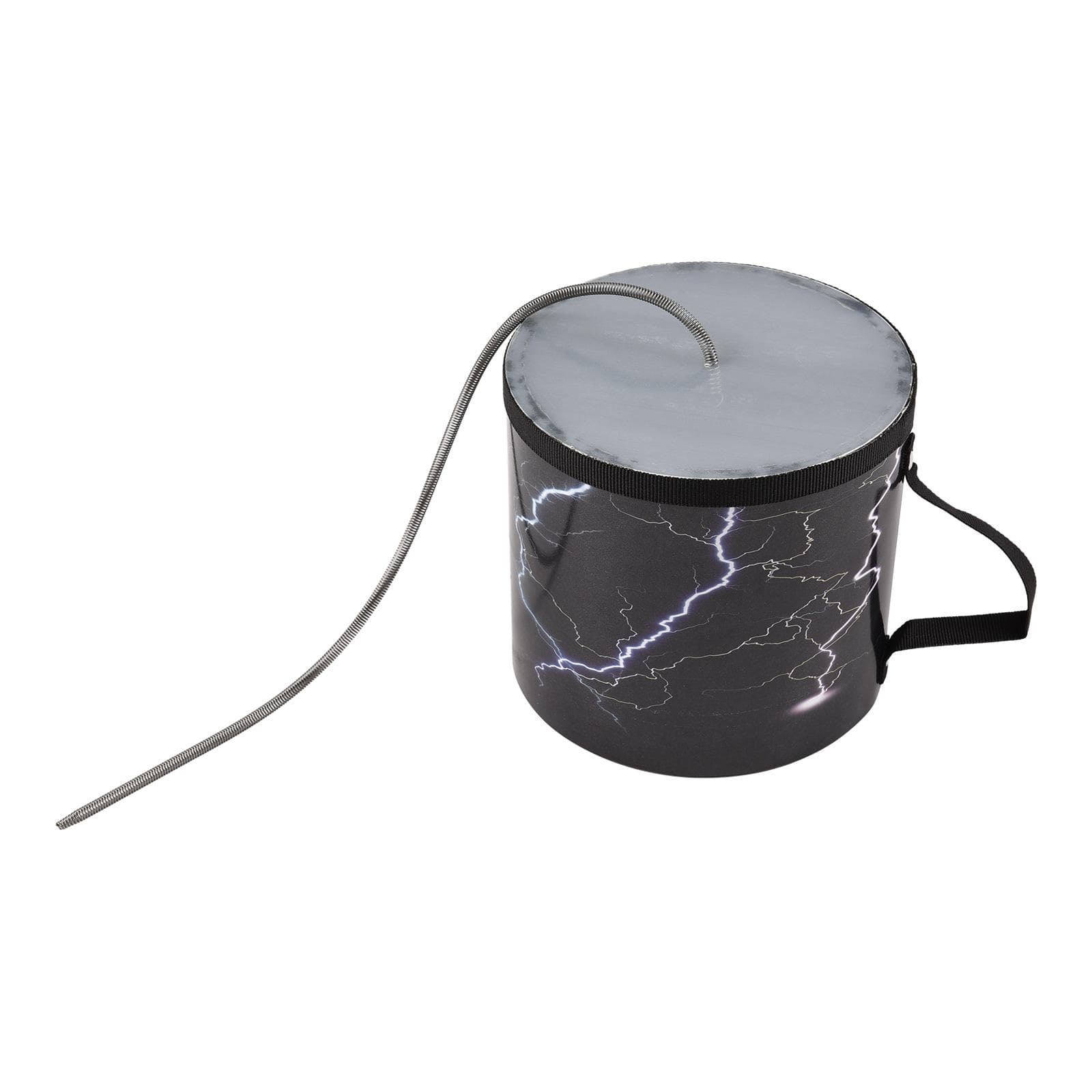 6 Inch Spring Drum Thunder Drum Sound Effect Instrument Wooden Lightweight Portable Thunder Tube 6 Inch black