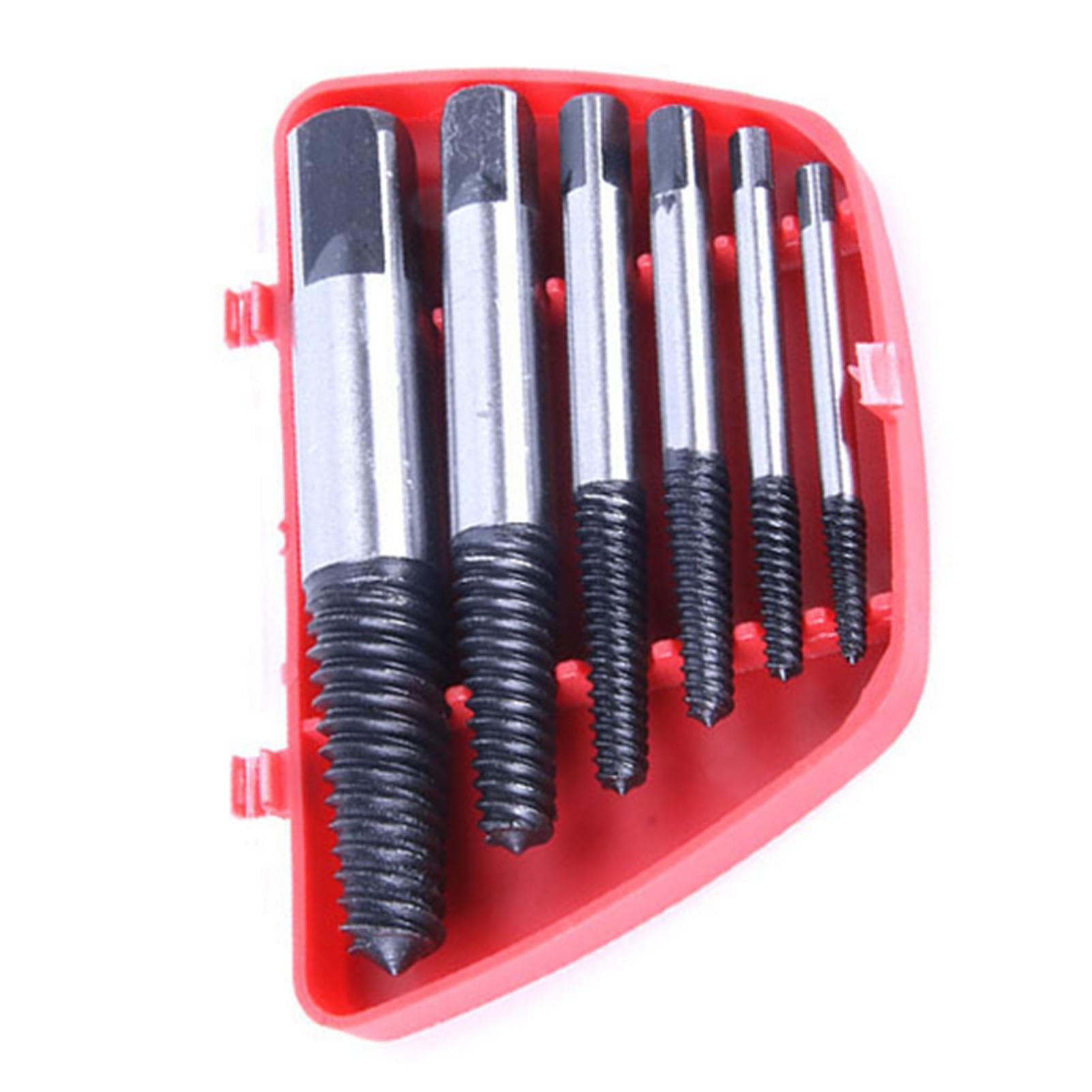 6Pcs/Set Screw Extractor Serrated Thread Square Head Broken Damaged Screw Bolt Remover Tools 6Pcs