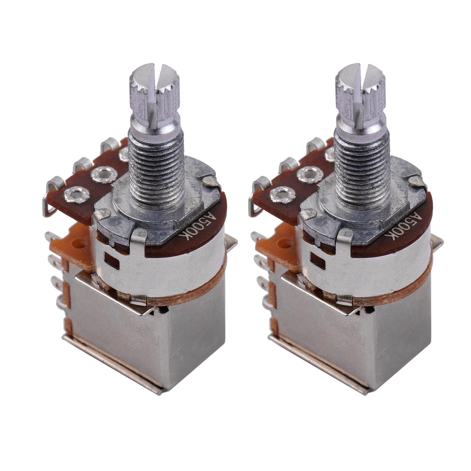 Electric Guitar Bass Copper Potentiometer Push Pull Volume Tone Switch Pots 2pcs A500K gold
