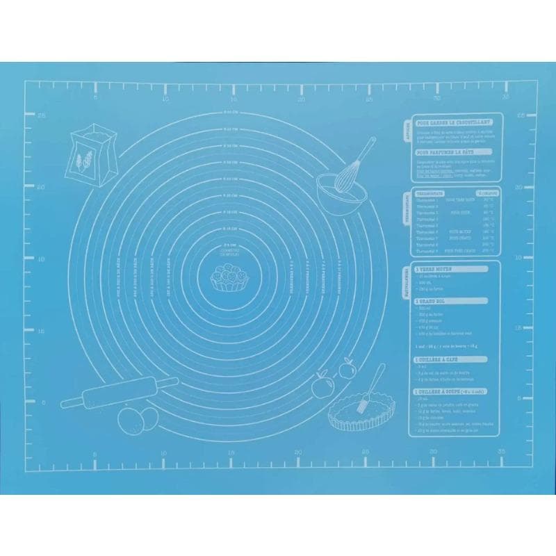 Kneading Dough Mat Silicone Baking Mat Pizza Cake Dough Maker Kitchen Cooking Grill Gadgets Bakeware Table Mats Pad blue