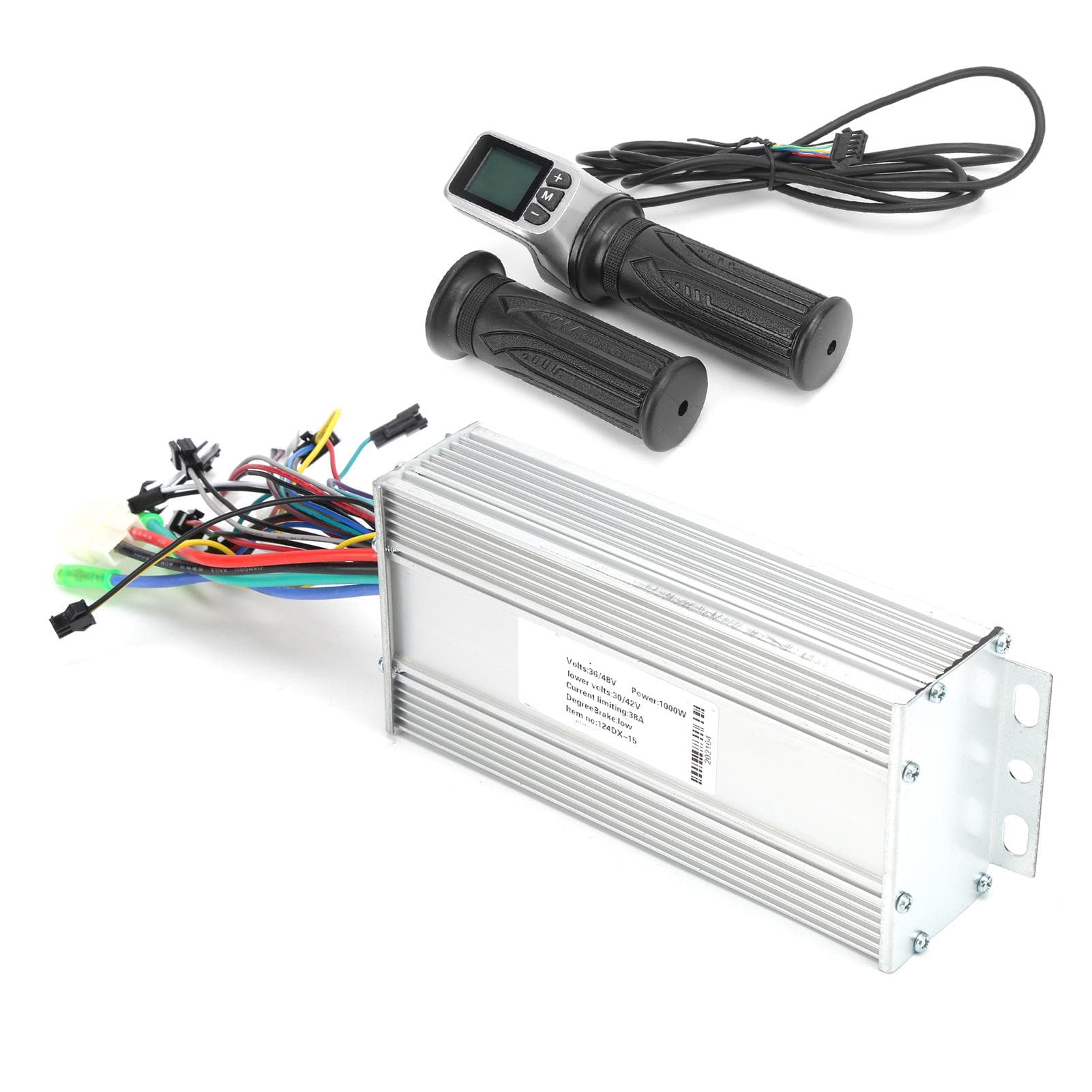 36V48V 1000W Brushless Controller and 124DX LCD Twist Throttle 2 in 1 for Electric Scooter