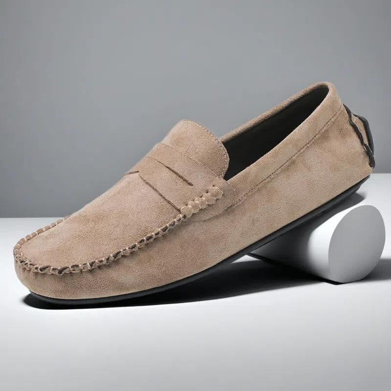 Designer Leather Casual Shoes for Men High Quality Fashion Comfortable Mens Loafers Flats Big Size Driving Shoes 45 brown