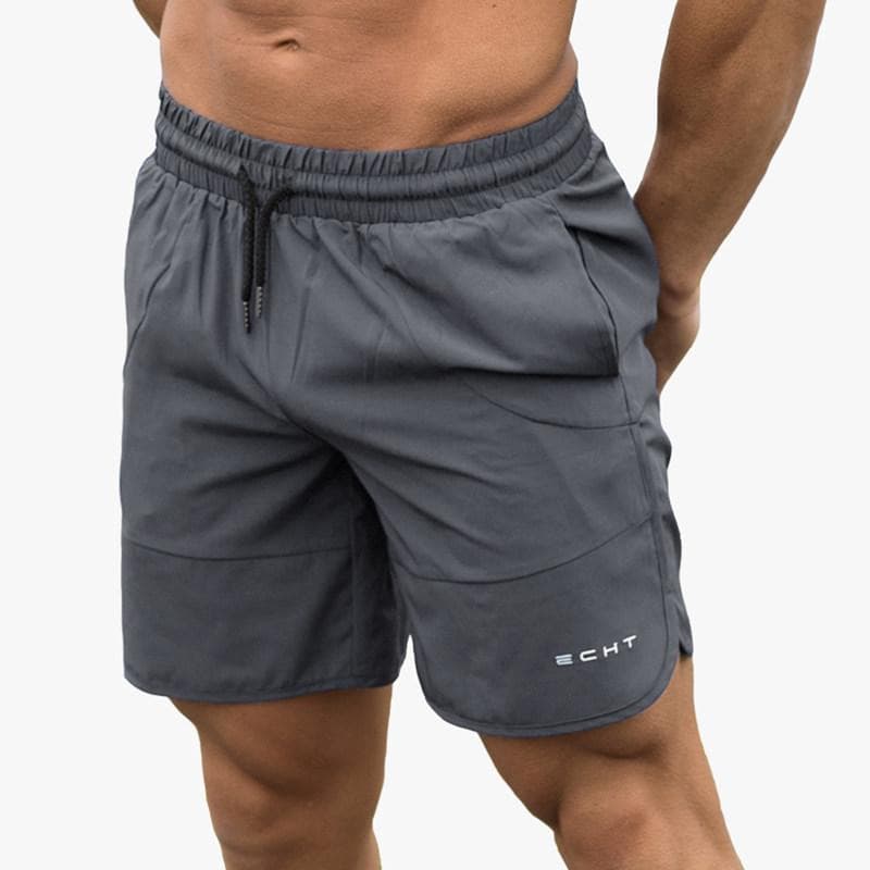 Men Casual Quick dry Shorts Gym Fitness Bodybuilding Workout Running Sports Short pants Beach Shorts XXL dark gray