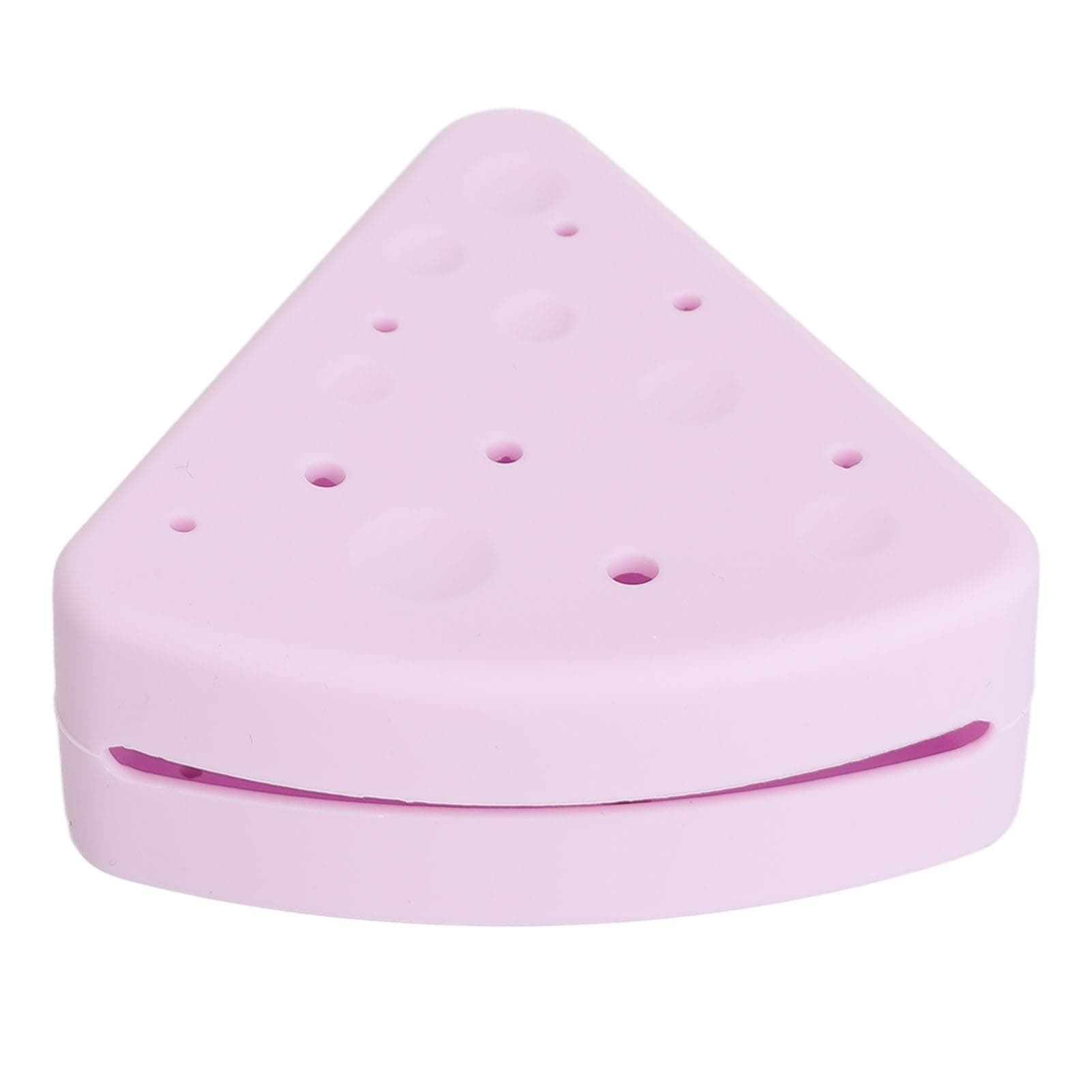 Silicone Triangle Powder Puff Case Dustproof Beauty Makeup Sponge Holder for Travel Use