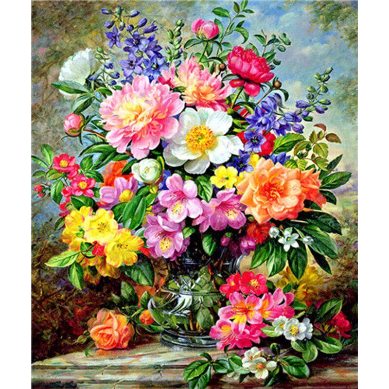 DIY 5D Diamond Painting Flowers Cross Stitch Home Decoration Diamond Embroidery 20X30CM