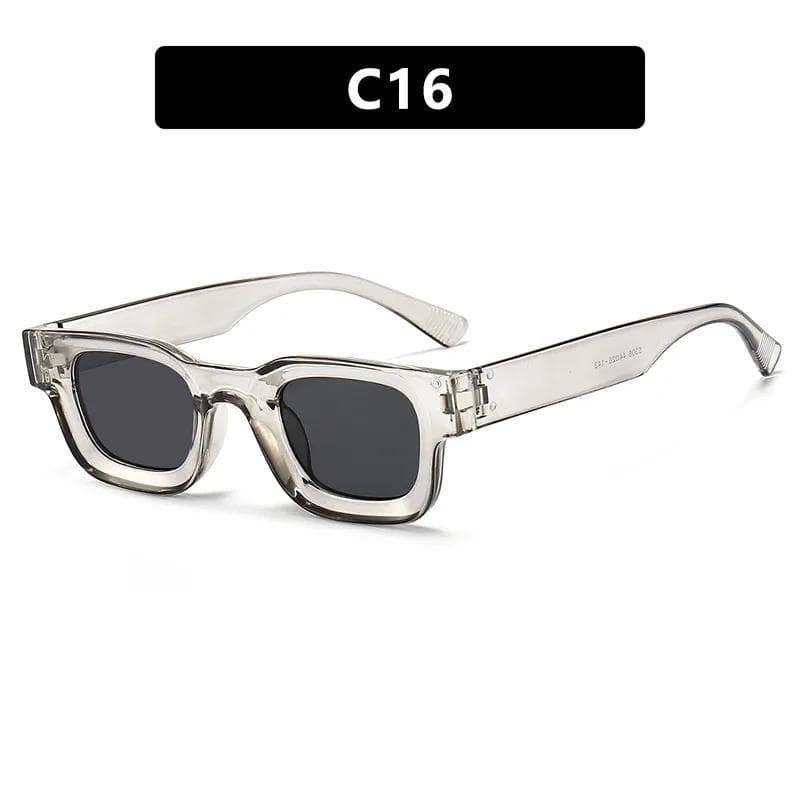Fashion Hip Hop Punk Sunglasses Retro Small Frame Concave UV400 Protective Eyewear for Men Women Outdoor Travel