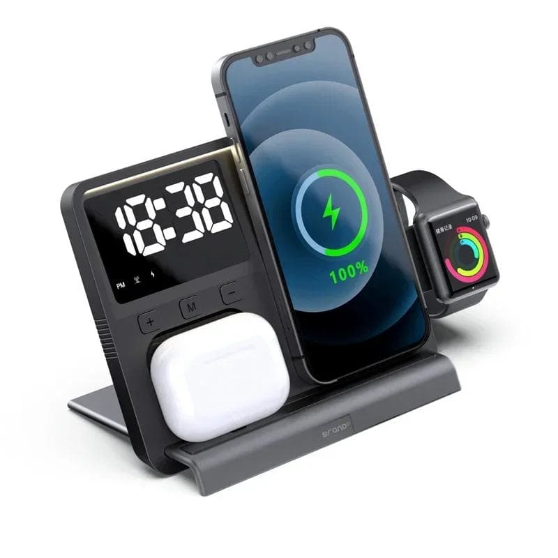 5 In 1 Wireless Charger Stand Fast Charging Dock Station For iPhone 16 15 14 13 12 11 Pro Max  Watch Airpods Pro IWatch 8 7
