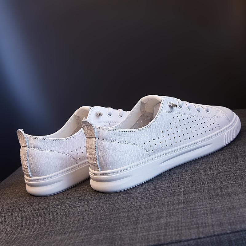 Top Layer Cowhide High-top Genuine Leather Small White Shoes for Women In New All-match Flat Bottom Casual Korean Style Sneakers for Women 39