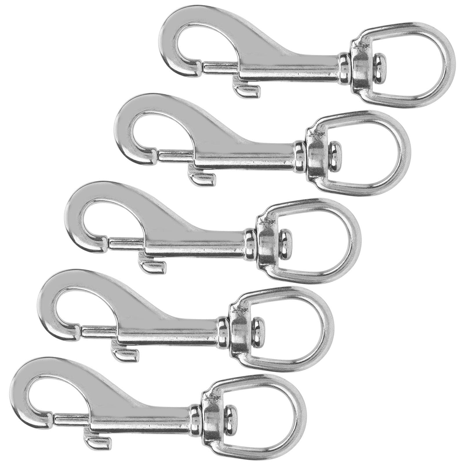 L92MM Stainless Steel Spring Snap Hooks Diving Hook Double Ended SpringSnap Clip