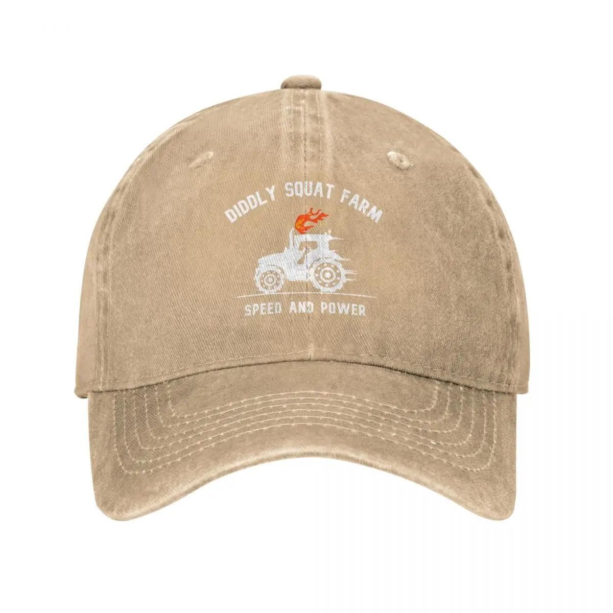 Diddly Squat Farm Shop Logo Tractor Baseball Caps Vintage Distressed Washed Speed Power Snapback Men Women Outdoor Workouts Hats Adjustable khaki