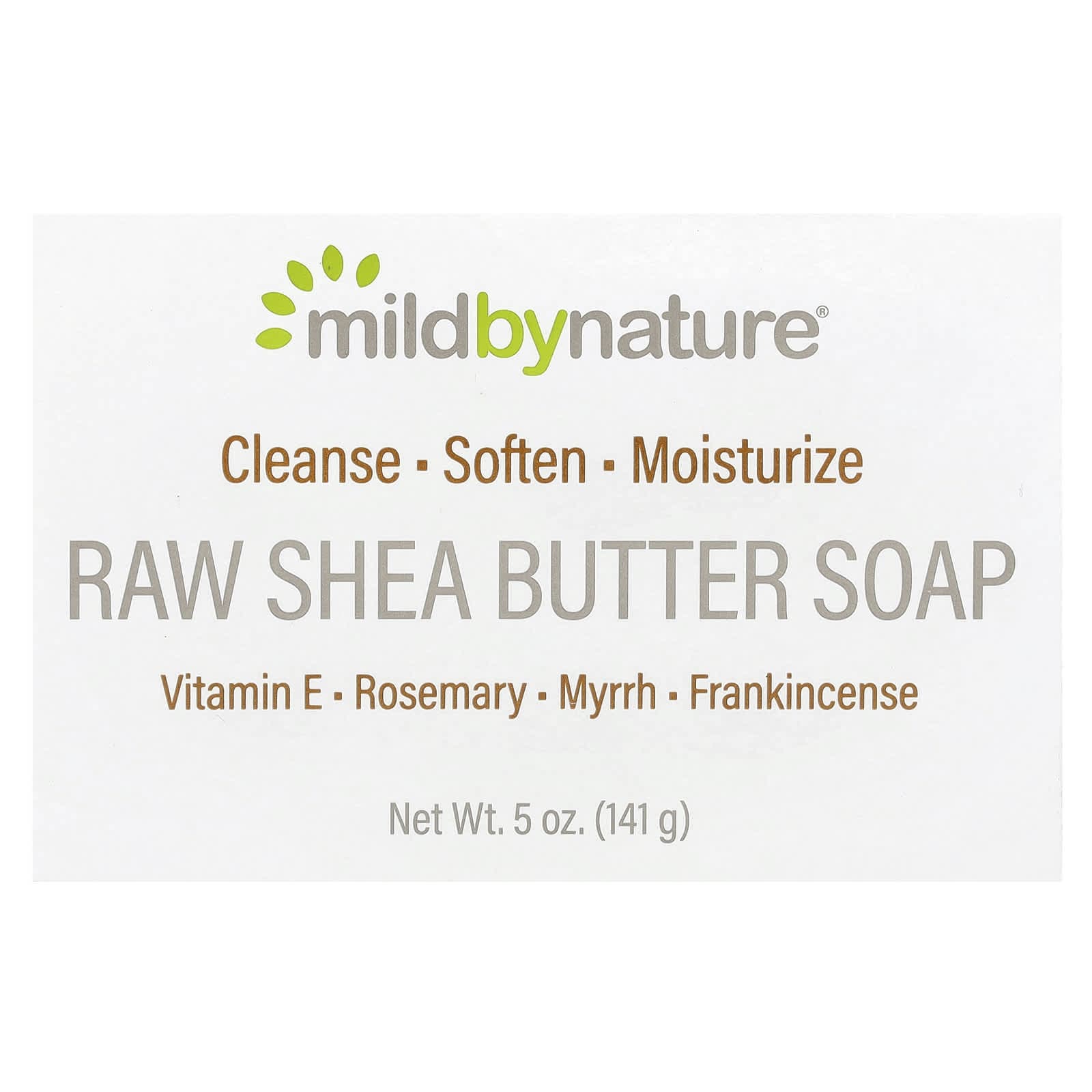 Mild By Nature, raw shea butter, soap, vitamin E, rosemary, myrrh, and frankincense, 5 oz (141 g)
