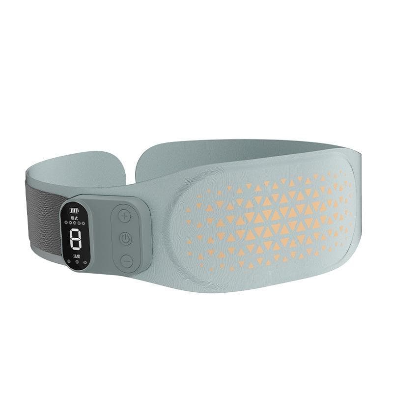New Waist Massager Hot Compress Pulse Waist Massager Lumbar Massage Belt Smart Waist and Abdominal Massager gray