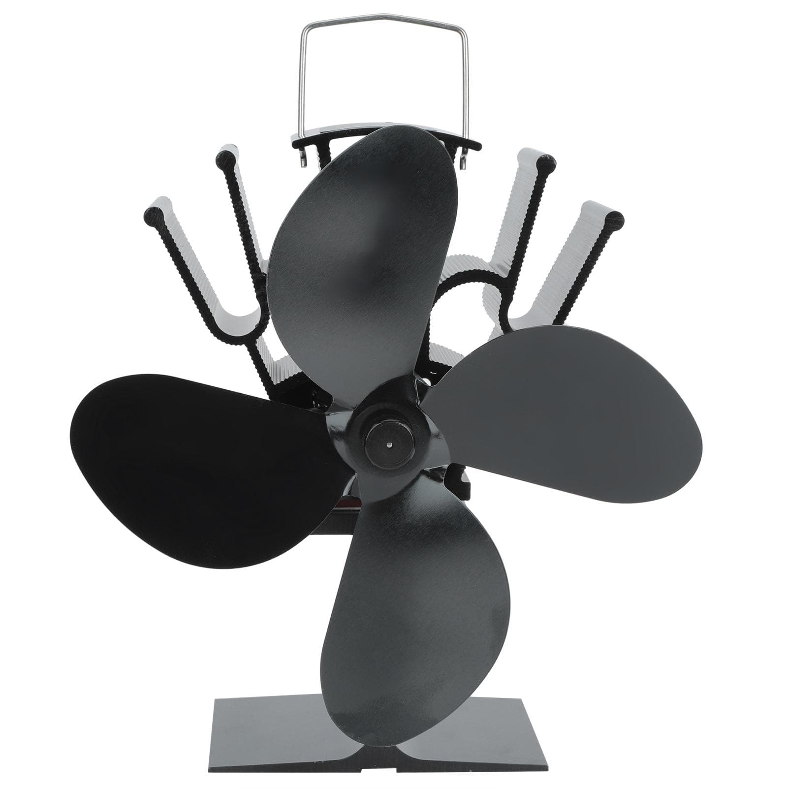 Heat Powered 4 Blade Fireplace Stove Fan Wood Log Burner Fan for Home Heat Circulation