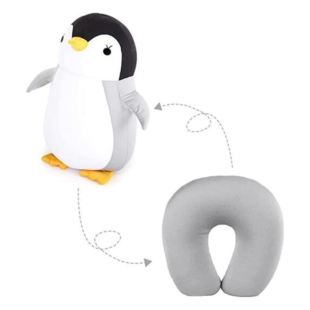 2 in 1 Neck Pillow Cute Penguin U Shape Neck Pillow Neck Support Pillow Travel Pillow Neck Support