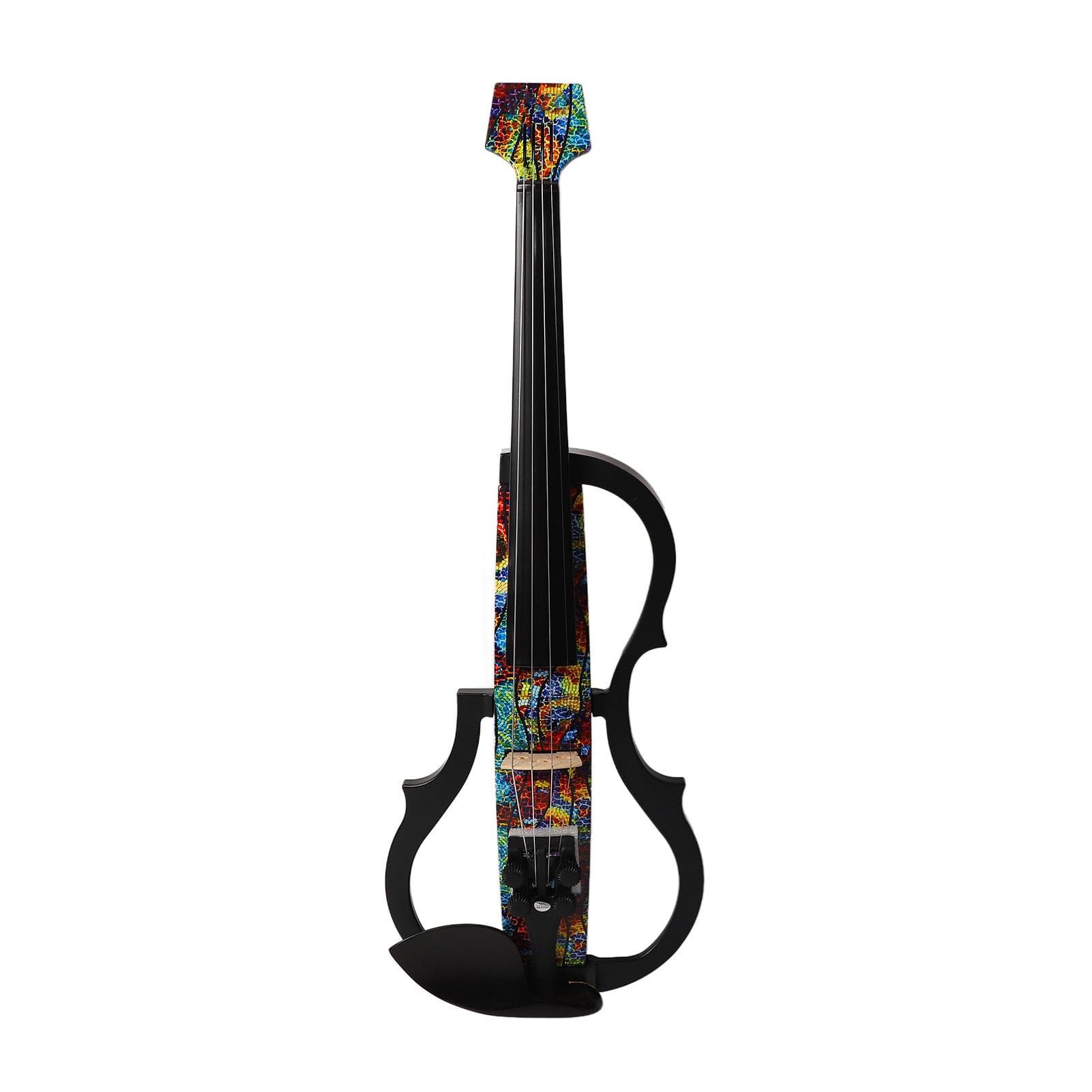 Headless Electric Violin Carbon Fiber Body ABS Edge Silent Electric Violin for Practice Performance