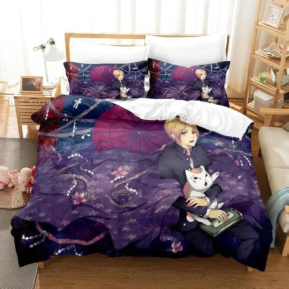 New Natsume's Book of Friends Bedding Set Single Twin Full Queen King Size Bed Set Adult Kid Bedroom Duvet cover Sets Anime Bed 70x133cm 2pcs