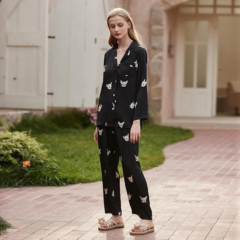 New Sewing Spring and Summer Slim Long-sleeved Trousers Home Clothes Women Can Wear Pajamas XXL
