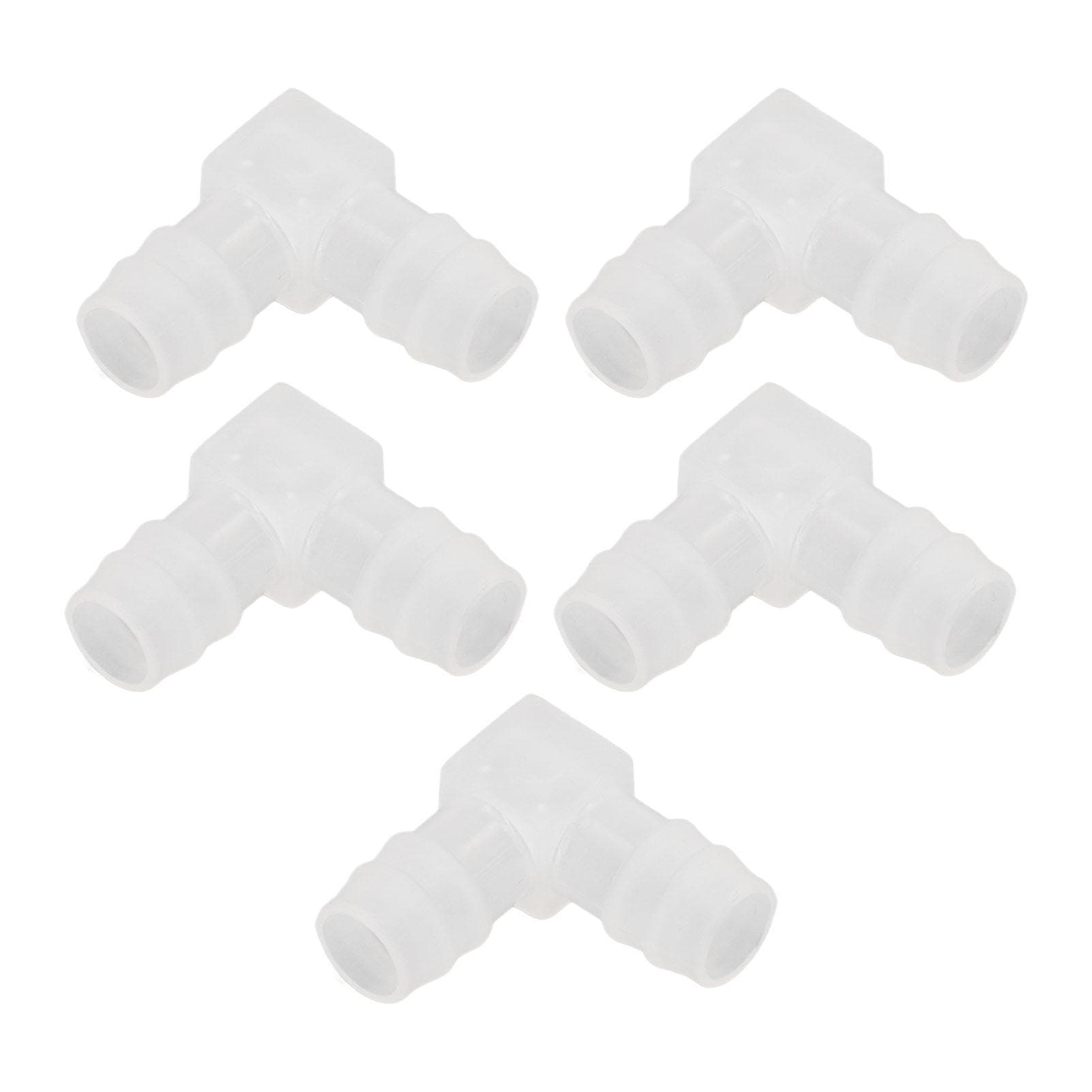 10Pcs Plastic Hose Joint 90 degrees Elbow Bend PP Non Toxic Odorless L Pipe Connector for Aquarium