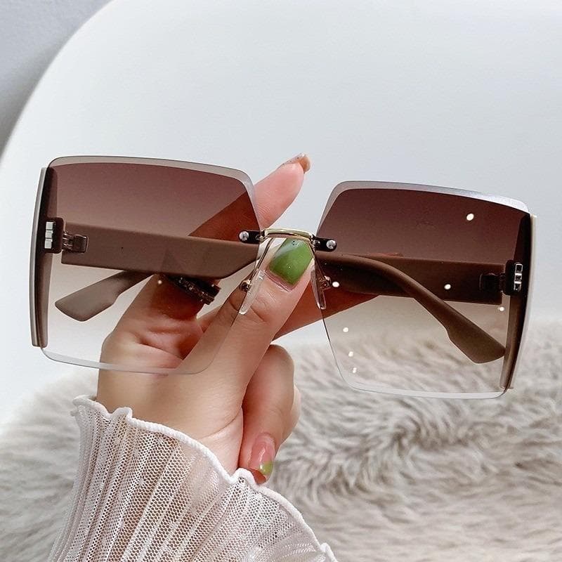 Korean Style Classic Black Big Square Shades Sunglasses UV Protection for Women Men Fashion