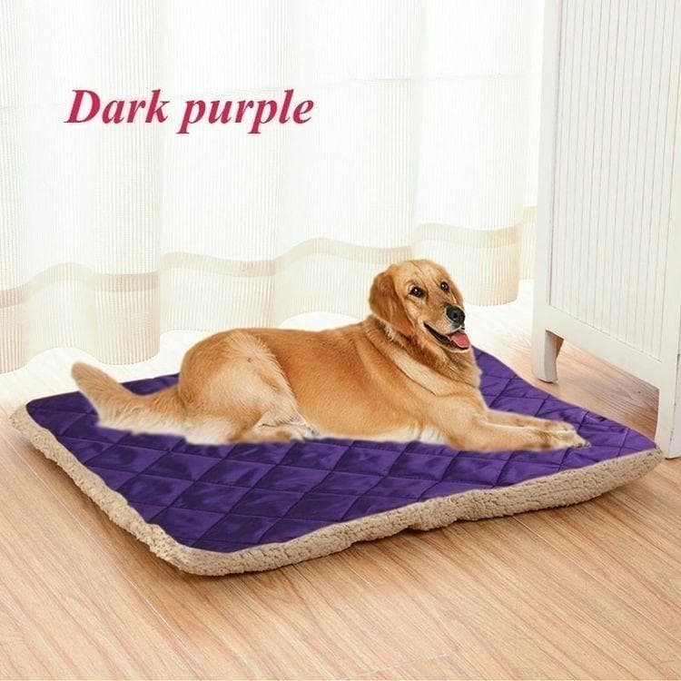 M-3XL Large Dogs Small Dogs Cats Puppy Cushion 8 Colors Cat Bed Soft Plush Pet Dog Bed XL dark purple