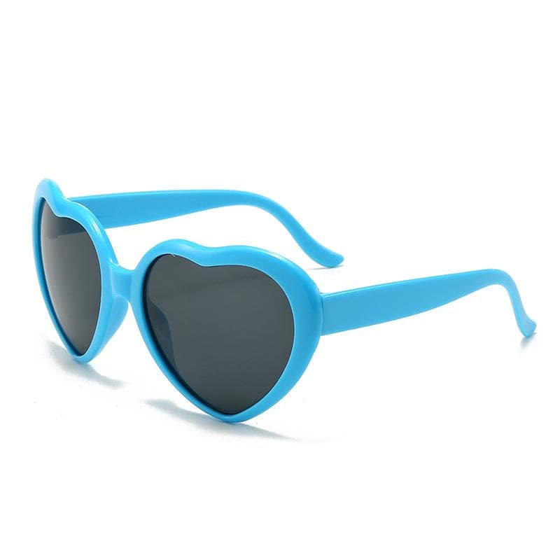 Love Heart Shaped Diffraction Glasses Watch Lights Change to Heart Shape At Night Women Fashion Sun Glasses 1PC