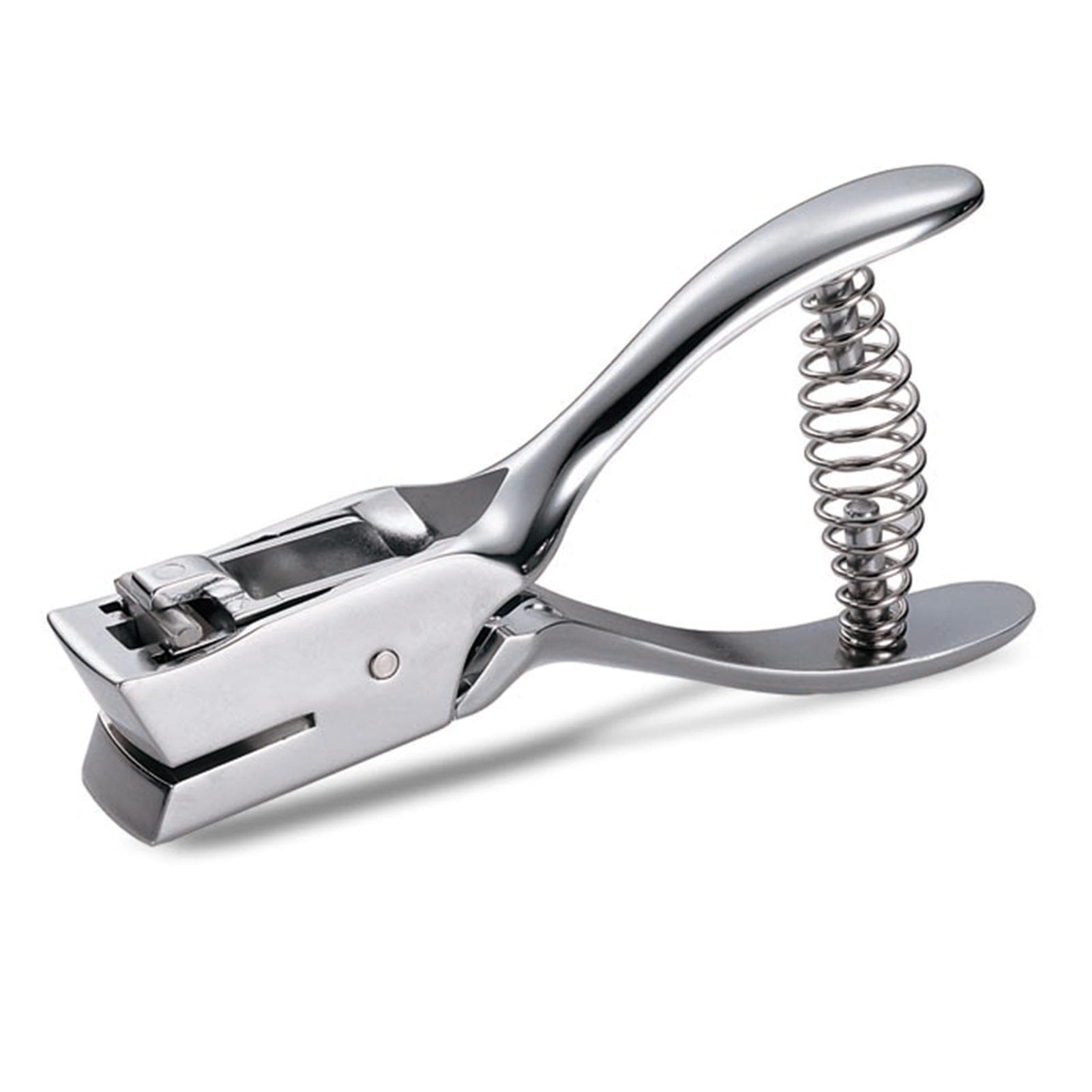 KW-triO Metal Single Hole Puncher 1-Hole Paper Punch 8 Sheet Capacity for ID Card PVC Photo Slot silver