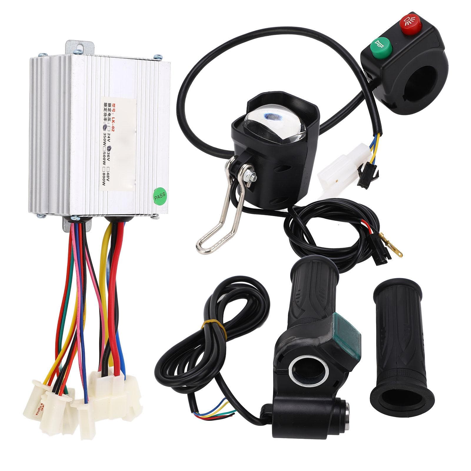 Electric Bike Conversion Kit 36V 350W Heat Dissipation Headlight Switch Electric Bike Motor