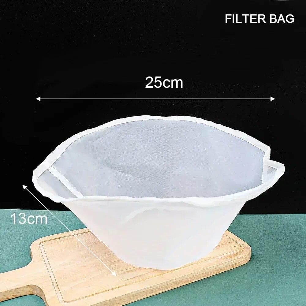 Soybean Filter Net Bag Nylon Liquid Filter Net Bag Milk Coffee Filter Net Bag Reusable Fine Mesh Paint Squeeze Mesh Kitchen Tool 25cm