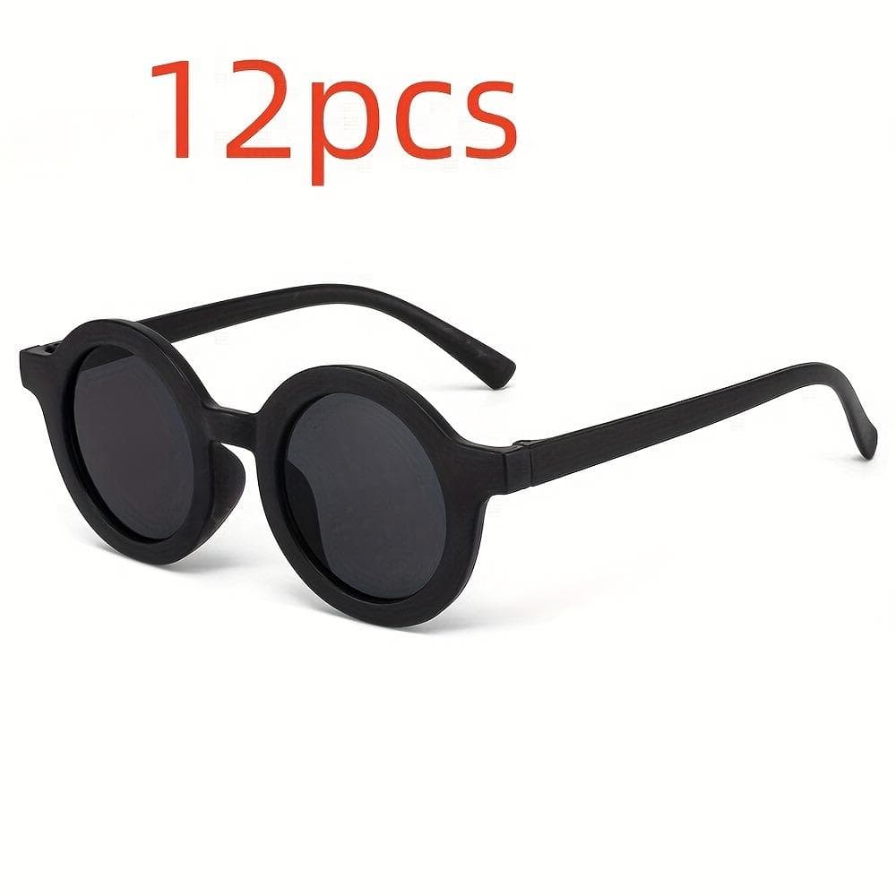 12pcs Colorful Round Fashion Glasses Stylish Party Graduation Birthday Gift Accessories Perfect for Events