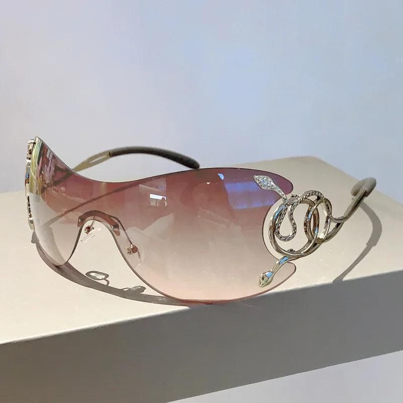 Y2k Fashion Sunglasses Women Vintage Rimless Designer Glasses Trending Sun Lentes Gafas De Sol Mujer