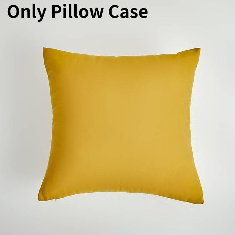 Luxurious Thick Plain Polyester Cushion Cover For Sofa And Living Room 18x18 Inches Ginger