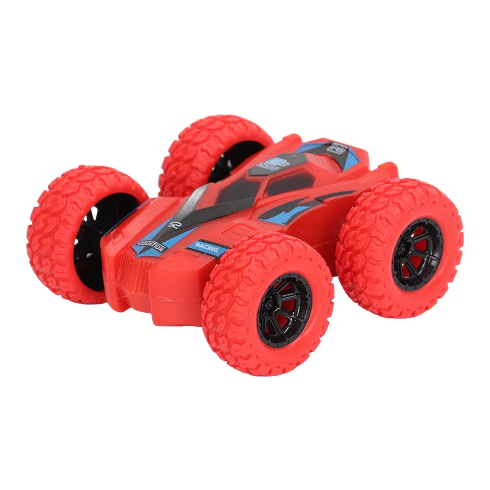 Double Sided Pull Back Car Friction Powered 4 Big Tires 360 Degree Rotating Mini Flips Inertia
