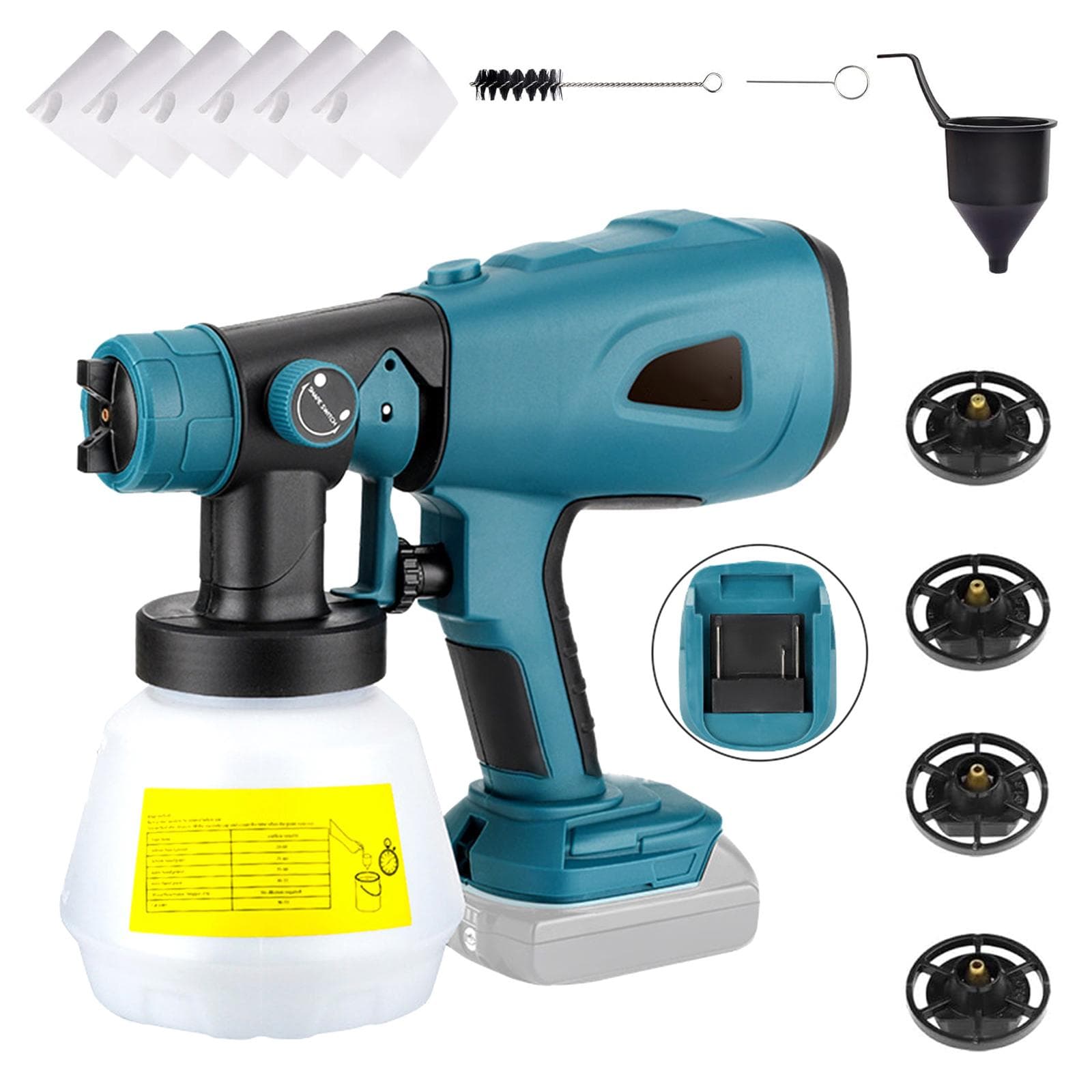 Cordless Paint Sprayer replacement for Makita  20V Max Battery,Handheld Electric Paint Sprayer with replacement for Makita