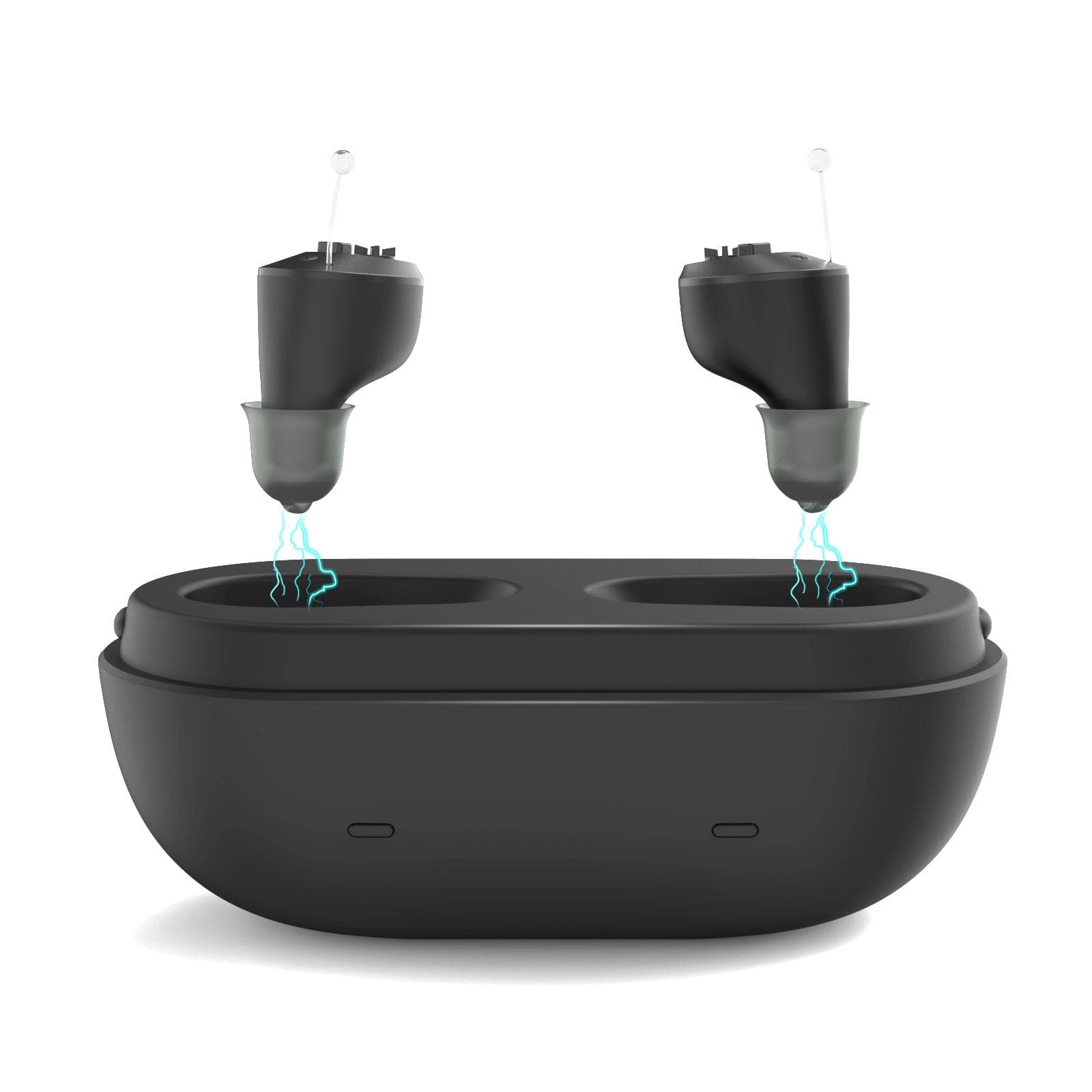 Invisible Digital Hearing Aid For Deafness Elderly Rechargeable Hearing Aids Sound Amplifier with Noise Cancelling audifonos smoky black