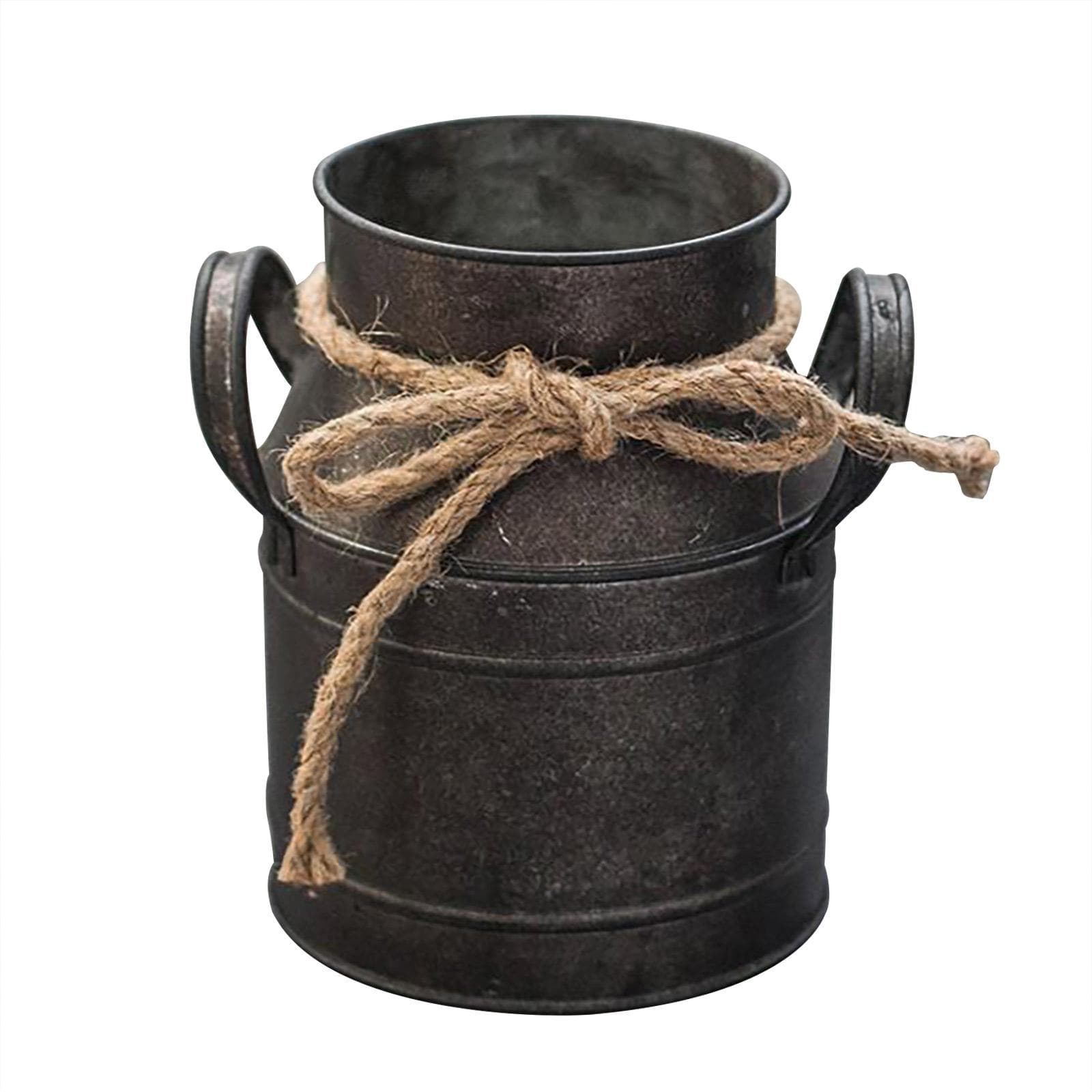 Metal Flower Pot Retro Pattern Sturdy Metal Light Tall Flower Vase for Home