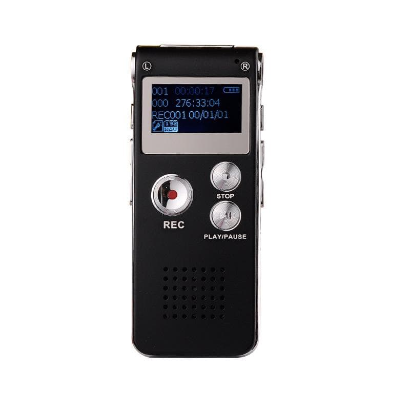 High Quality 8G/16G Rechargeable Voice Recorder Digital Audio Recorder Voice Recorder MP3 Player Recording Pen 8GB black