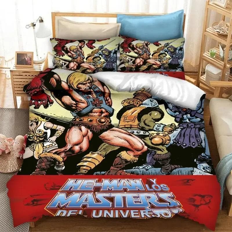 He man The Masters of The Universe Bedding Set Duvet Cover Bedroom Comforter Covers Single Twin King Size Quilt Cover EU Single 135x200cm