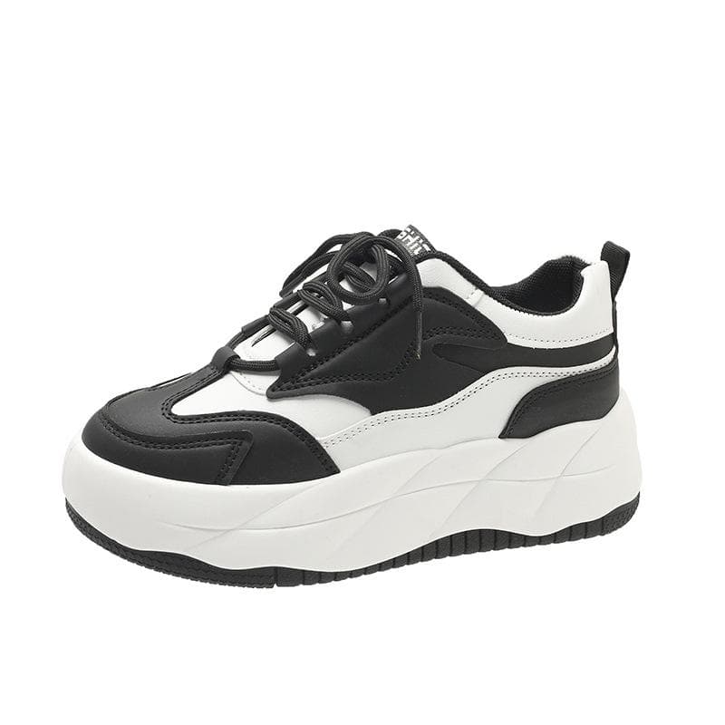 Little White Shoes Spring New All-match Thick-soled Sports Casual Sneakers Women's Spring 40 black
