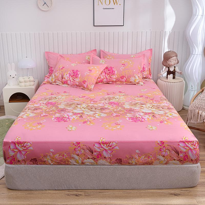 High Quality Fitted Sheet 90/180/150X200 Cm Mattress Cover Elastic Band Bed Sheet Queen King Size No Pillowcases Included 2pc Pillowcases